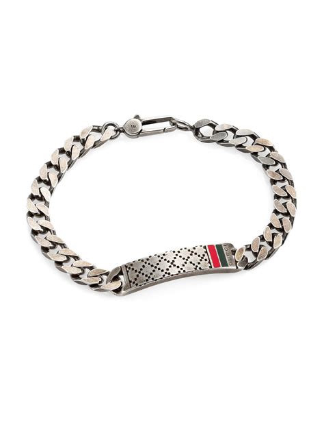 gucci silver buckle bracelet|Gucci silver bracelet for men.